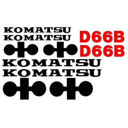 Aftermarket New Komatsu Dozer D66B Decal Set KOMD66BDECALSET